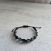 Armband „Blaue Erde” – brauner Agat und blauer Chalcedon Bransoletka „Błękitna Ziemia” – agat brązowy i chalcedon niebieski – zdjęcie 4