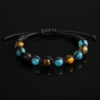 Armband „Blaue Erde” – brauner Agat und blauer Chalcedon Bransoletka „Błękitna Ziemia” – agat brązowy i chalcedon niebieski – zdjęcie 6