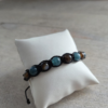 Armband „Blaue Erde” – brauner Agat und blauer Chalcedon Bransoletka „Błękitna Ziemia” – agat brązowy i chalcedon niebieski – zdjęcie 7