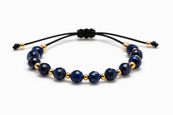 Bransoletka „Królewska Głębia” – Lapis Lazuli AAA Bransoletka „Królewska Głębia” – Lapis Lazuli AAA – zdjęcie 2