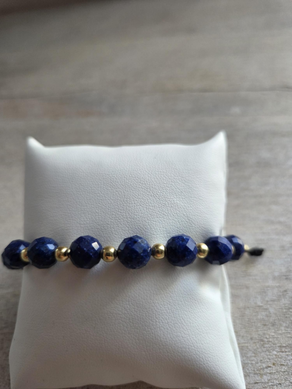 Bransoletka „Królewska Głębia” – Lapis Lazuli AAA Bransoletka „Królewska Głębia” – Lapis Lazuli AAA – zdjęcie 4