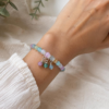 Bransoletka handmade z kolorowego selenitu Bransoletka handmade z kolorowego selenitu – zdjęcie 5