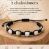 Ręcznie pleciona bransoletka z naturalnym chalcedonem – unisex – zdjęcie 2