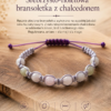 Ręcznie pleciona bransoletka z naturalnym chalcedonem – unisex – zdjęcie 4