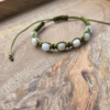 Ręcznie pleciona bransoletka z naturalnym chalcedonem – unisex – zdjęcie 7