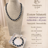 Zestaw biżuterii z niebieskim agatem druzy – naszyjnik i bransoletka Zestaw biżuterii z niebieskim agatem druzy – naszyjnik i bransoletka – zdjęcie 6